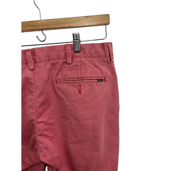 Polo Ralph Lauren Classic Fit Pink Red Pants 36 X 32 Salmon Chinos Men’s Preppy - Picture 4 of 10